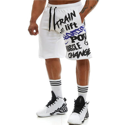 Baumwollshorts für Männer mit urbaner Typografie - Adrián