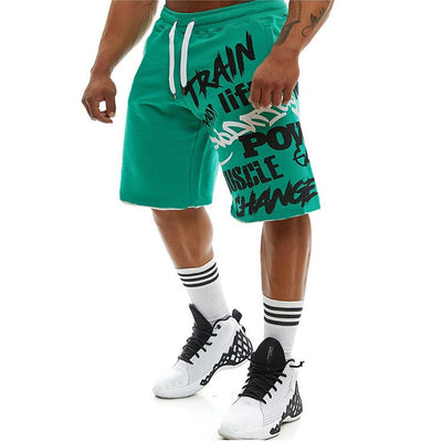 Baumwollshorts für Männer mit urbaner Typografie - Adrián