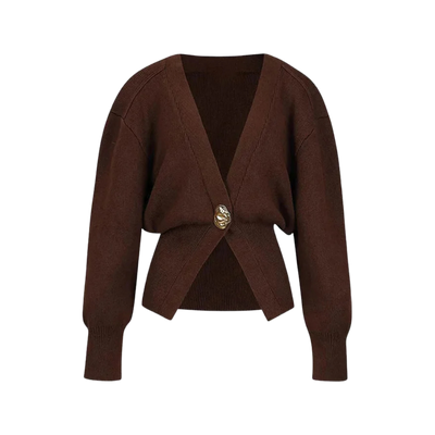 Brand & Belle | Eleganter Cardigan mit goldener Knopfverschluss