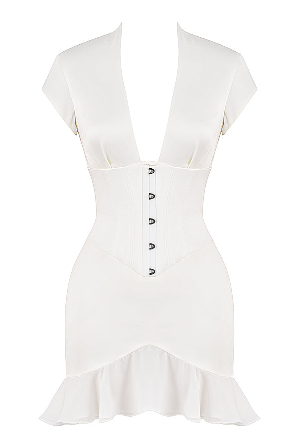 Rüschen Korsettkleid mit skulpturaler Eleganz für Frauen