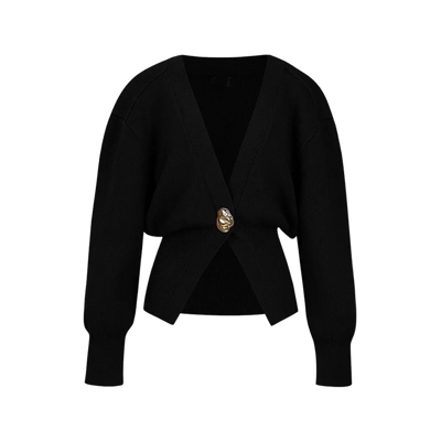 Brand & Belle | Eleganter Cardigan mit goldener Knopfverschluss