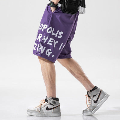 Grafische Baumwollshorts für Männer im urbanen Stil - Damien