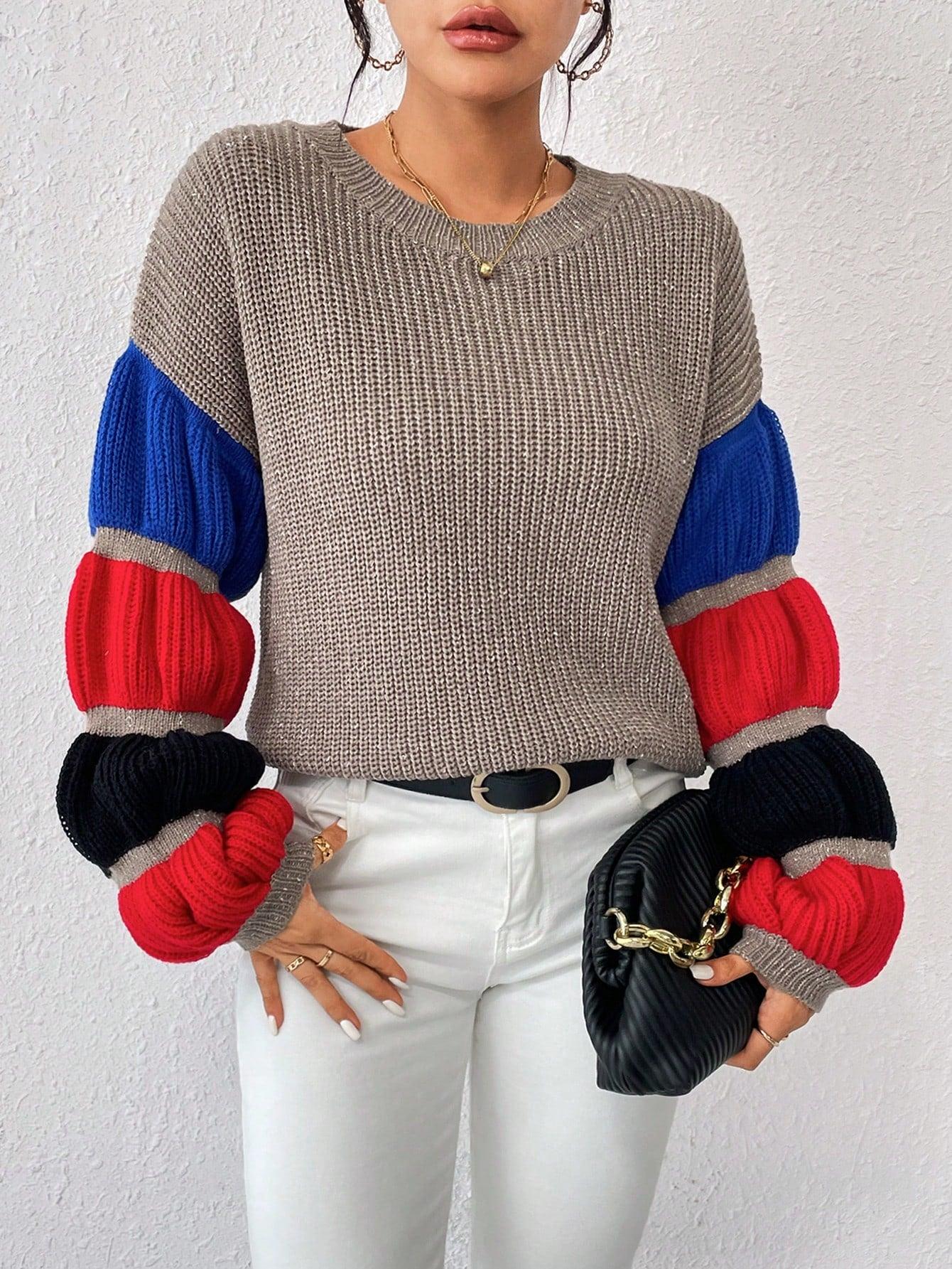 Lässiger Pullover mit überschnittenen Schultern und mühelosem Stil für Damen