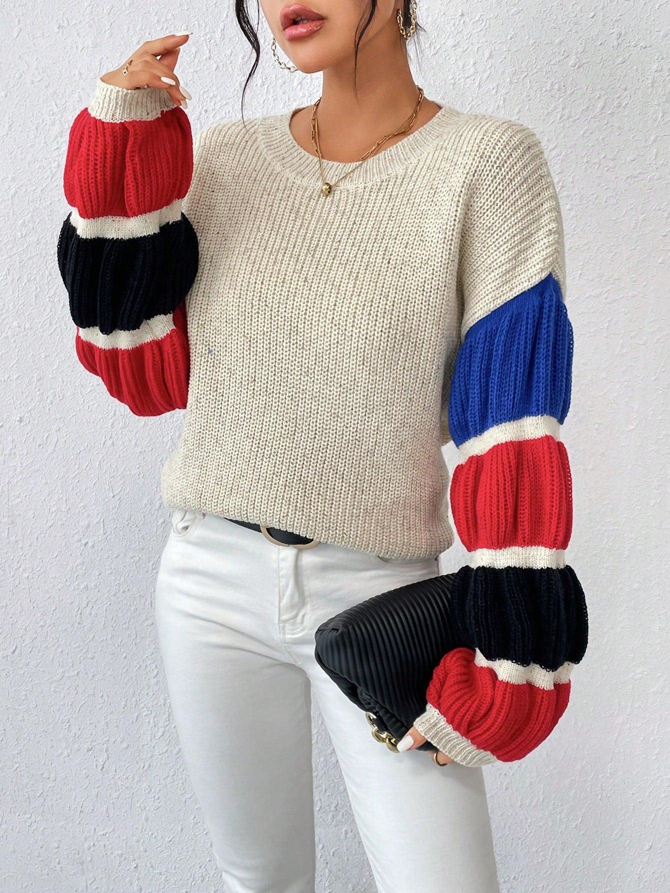 Lässiger Pullover mit überschnittenen Schultern und mühelosem Stil für Damen