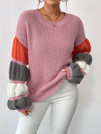Lässiger Pullover mit überschnittenen Schultern und mühelosem Stil für Damen