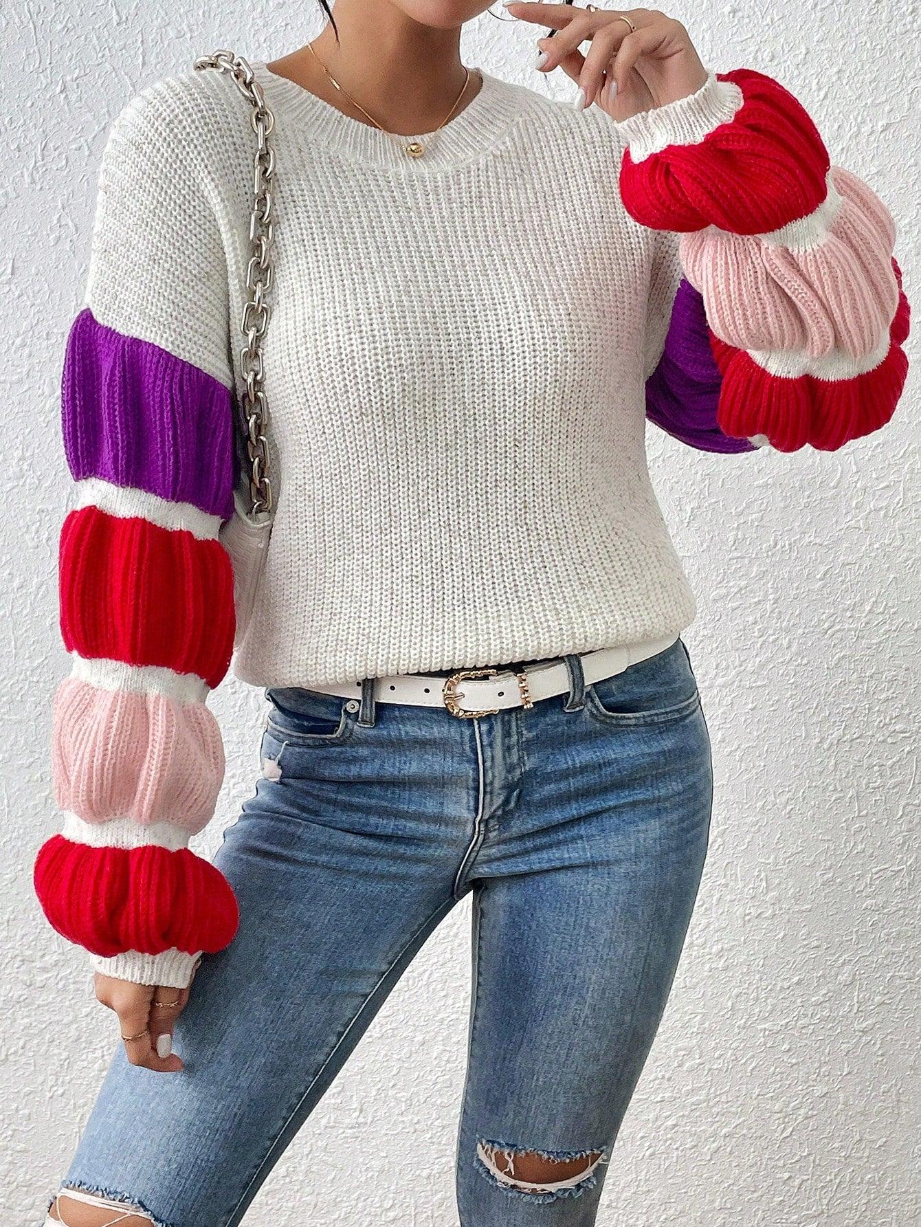 Lässiger Pullover mit überschnittenen Schultern und mühelosem Stil für Damen