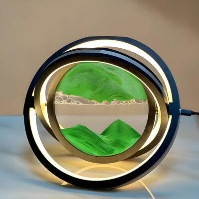 TranquilDune Lampe – 360° drehbare Sandkunst-Nachtlampe