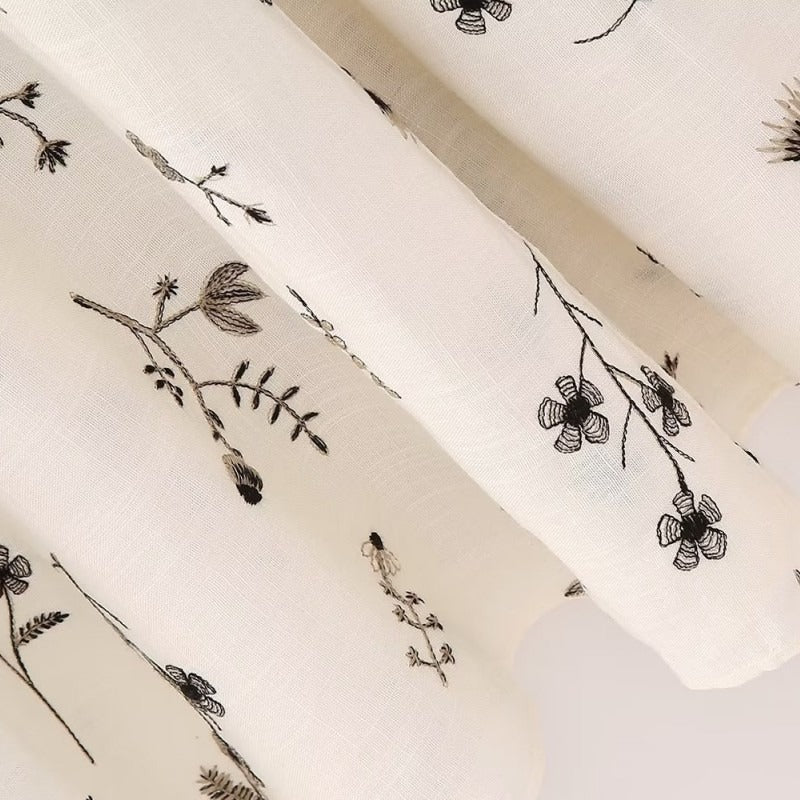 2-teiliges cremefarbenes Set mit Blumendruck - Liora