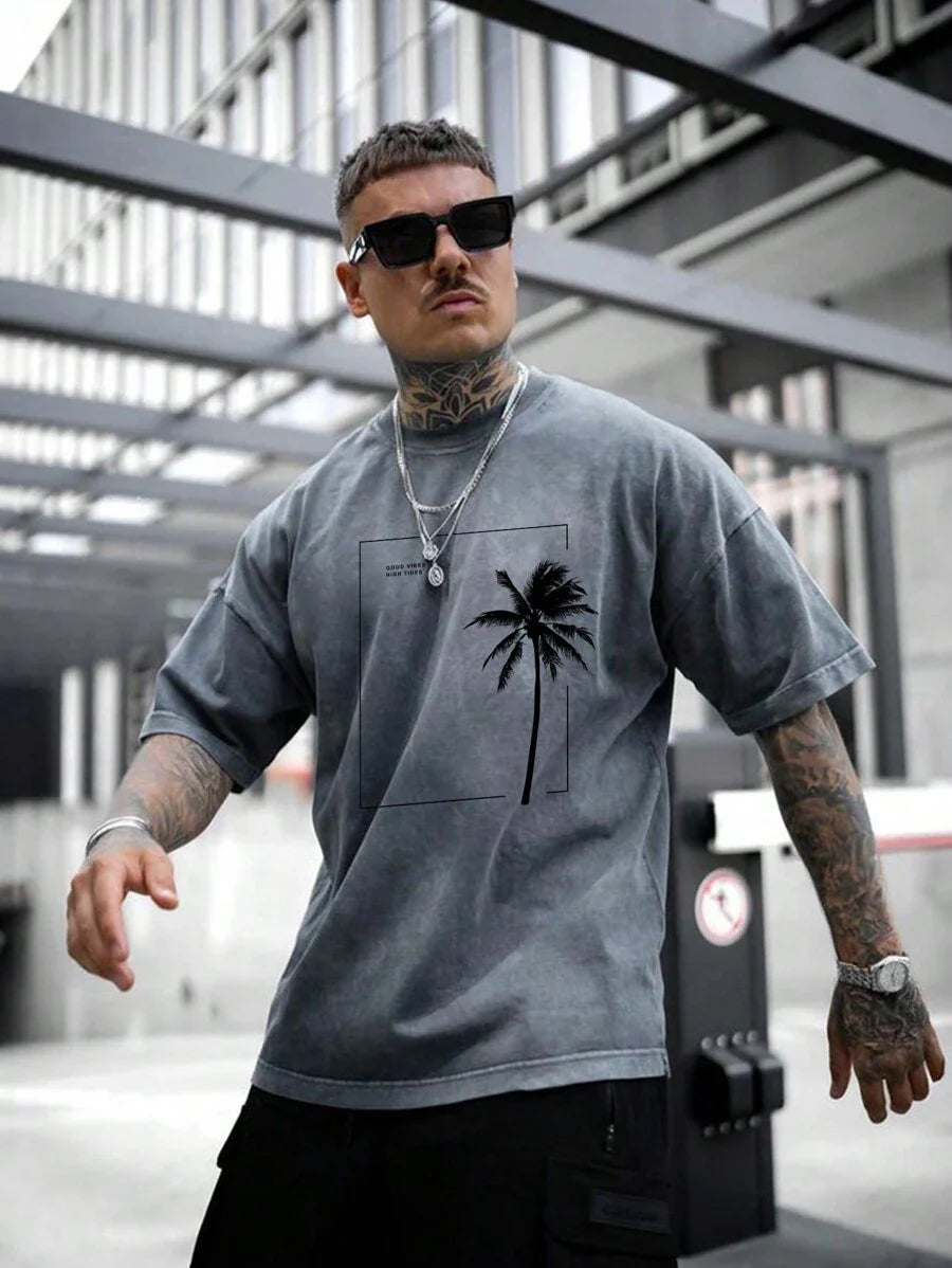 Bruno – Retro T-Shirt Herren Kurzarm Amerikanischer Style