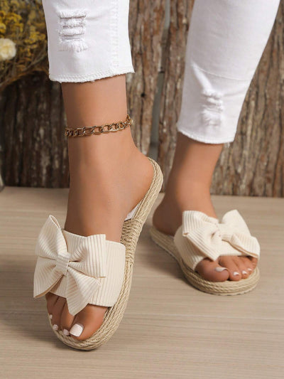 Boho Sandalen mit Schleife & Jutefußbett – Sommerlich & Bequem | Zendoo.de