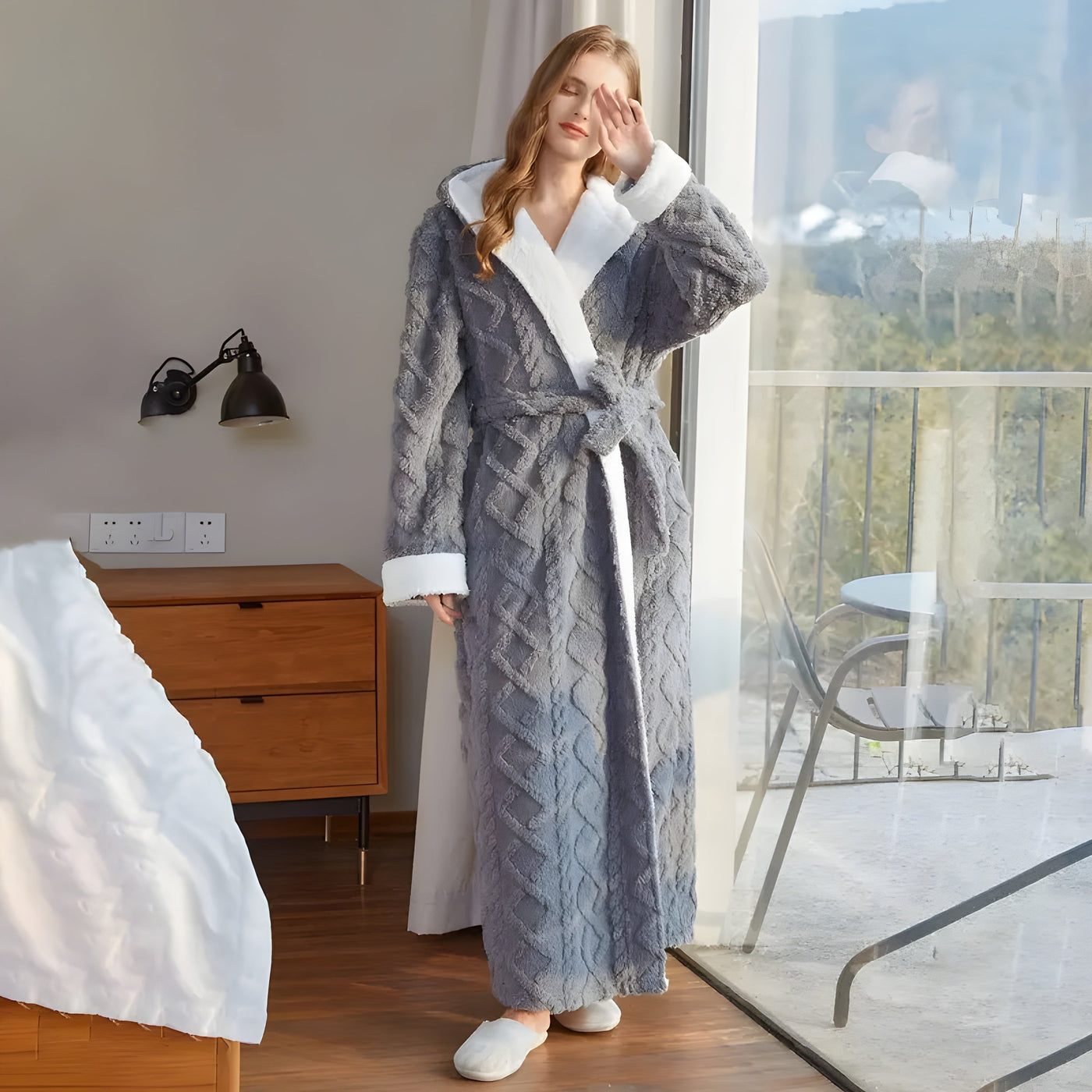 Pauliana Robe - Gemütlicher, ultra-weicher Flanell-Bademantel für Damen