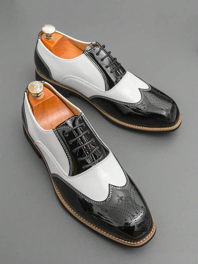 Clemens – Oxford Herrenschuhe Zweifarbig Retro Schnürung