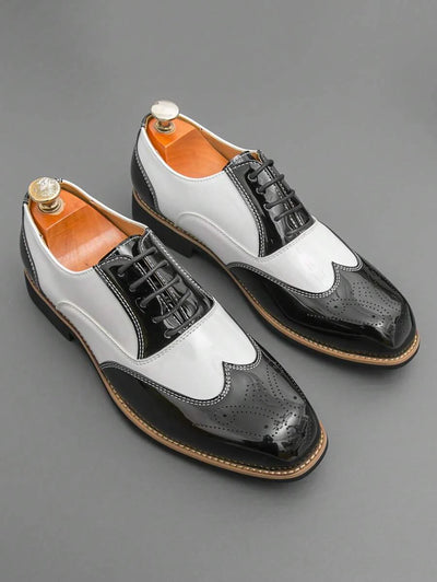 Clemens – Oxford Herrenschuhe Zweifarbig Retro Schnürung