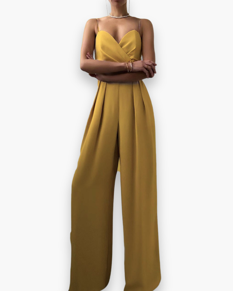 Damen Eleganter Jumpsuit | Festlich Weit Beinig