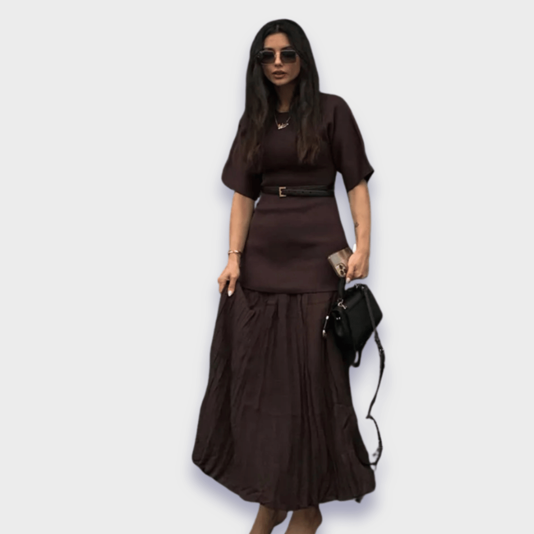 Elvira®️ | Elegantes Kleid aus hochwertigem Stoff