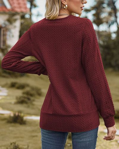 Langärmelige Bluse mit eleganter Schlichtheit für Frauen