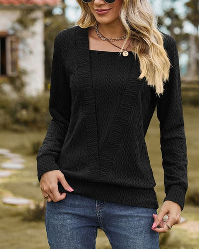 Langärmelige Bluse mit eleganter Schlichtheit für Frauen