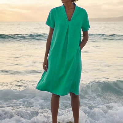 Laurie – Kurzärmeliges Kleid Mit Taschen