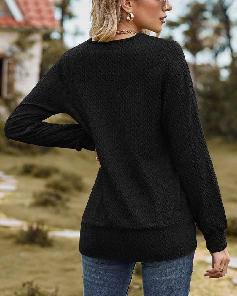 Langärmelige Bluse mit eleganter Schlichtheit für Frauen