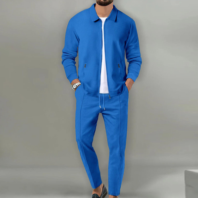 Herren Freizeitanzug – Stilvolles Zweiteiler-Set mit Jacke & Hose