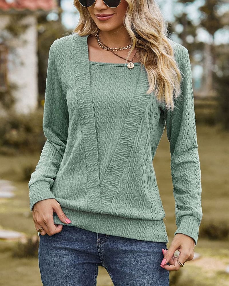 Langärmelige Bluse mit eleganter Schlichtheit für Frauen