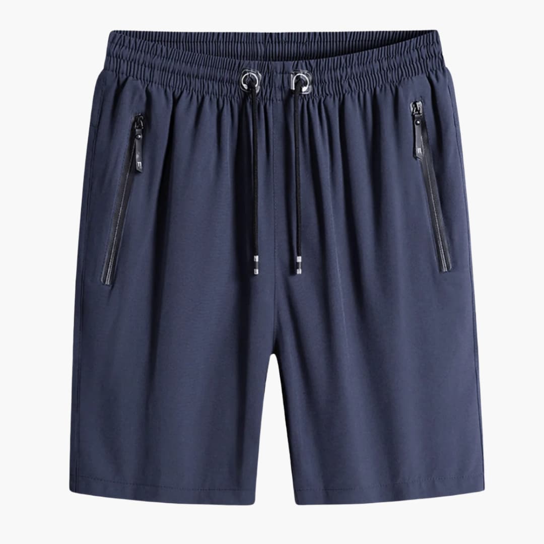 Herren Sommer Shorts mit Reißverschlusstaschen und Kordelzugbund