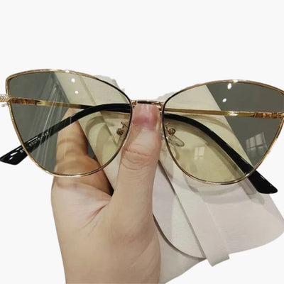 Damen Sonnenbrille mit UV400 Schutz aus Metall für Sommer