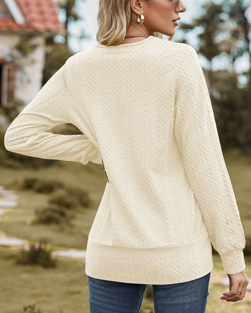 Langärmelige Bluse mit eleganter Schlichtheit für Frauen