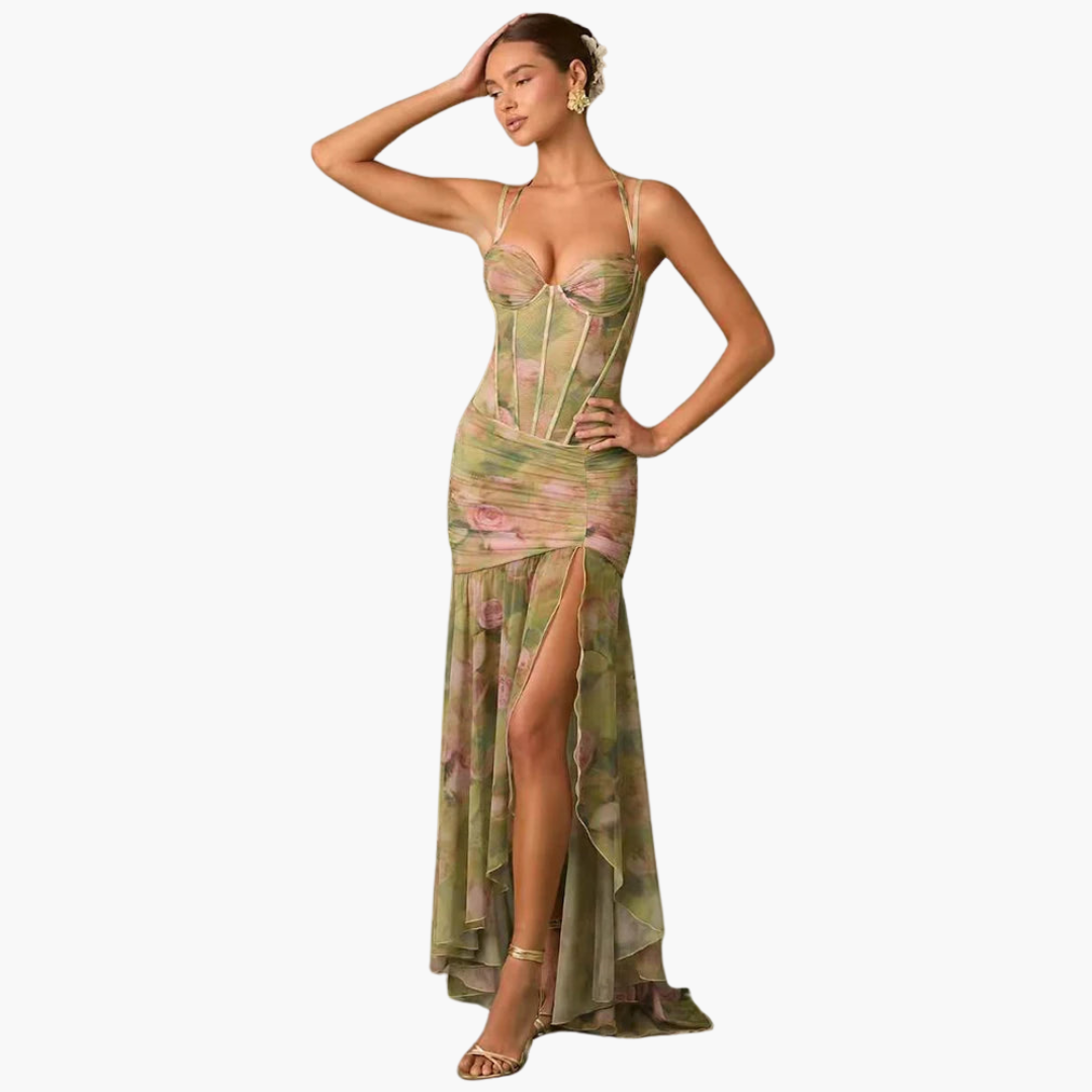 Plissiertes Wickelkleid mit Print - Damenmode für jeden Anlass