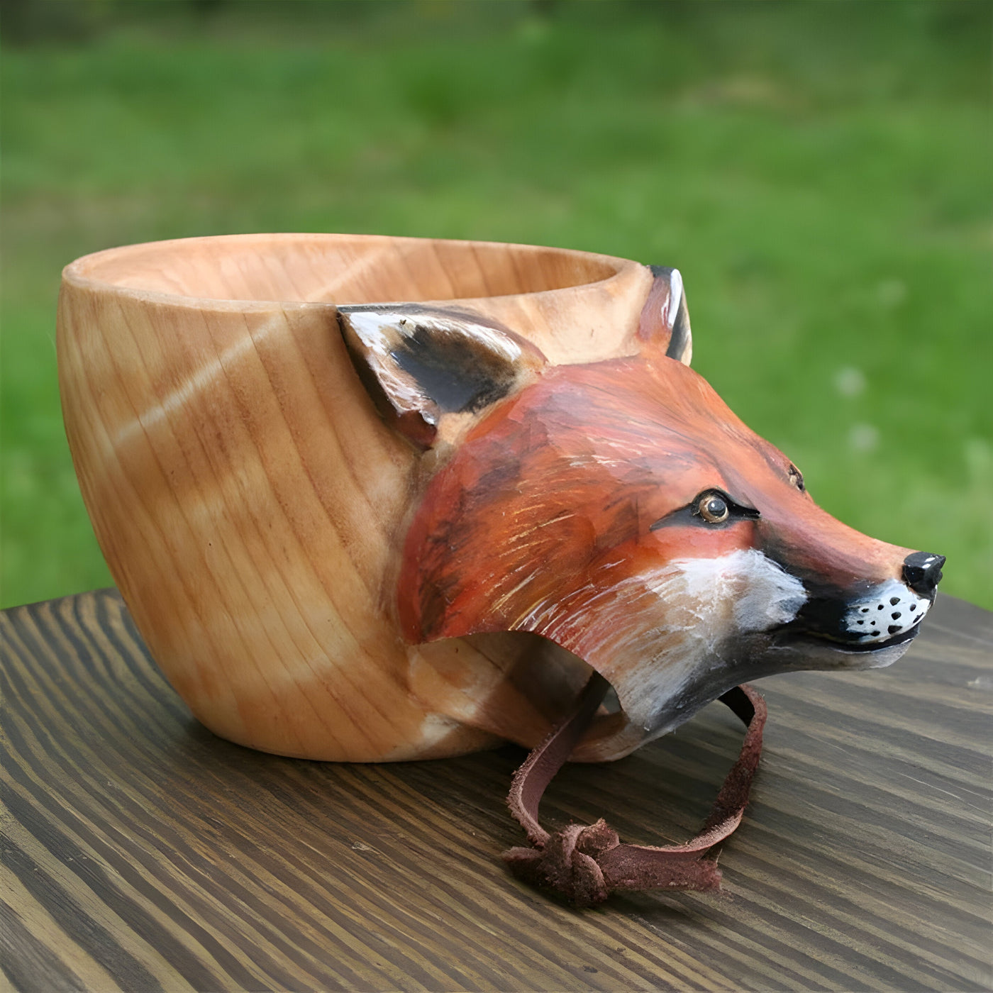 NatureBeast Mug - Handgefertigter Holz Tierbecher