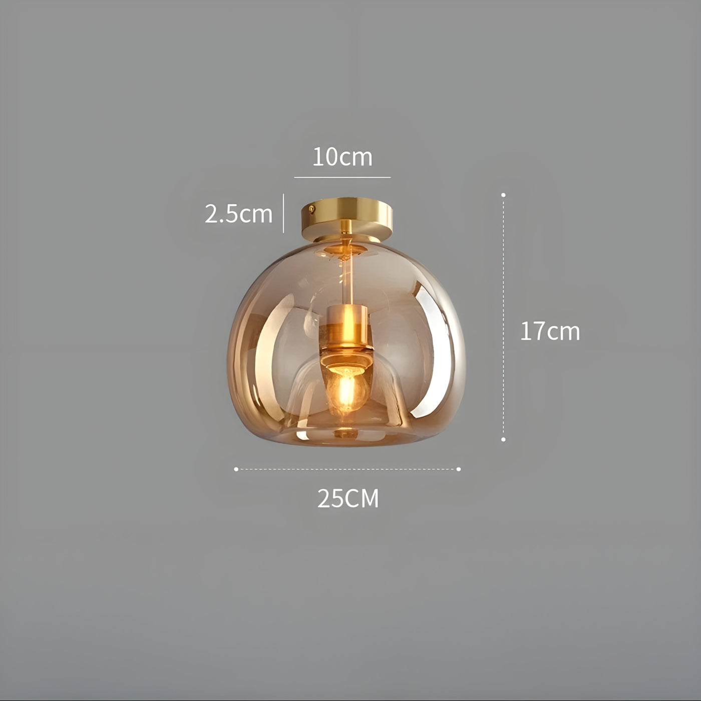 LustroCeil Light - Minimalistische Glas-Deckenleuchte