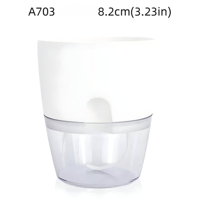 CrystalFlow Topf – Transparenter Selbstbewässernder Blumentopf