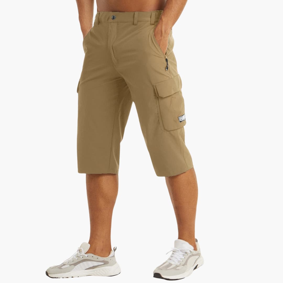 Herren Sommer Cargoshorts mit Stretchstoff und Reißverschlusstaschen