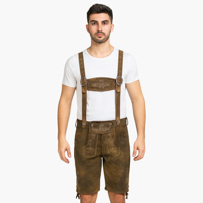 Bestickte Trachtenhose mit Hosenträgern für Herren - Oktoberfest 2025
