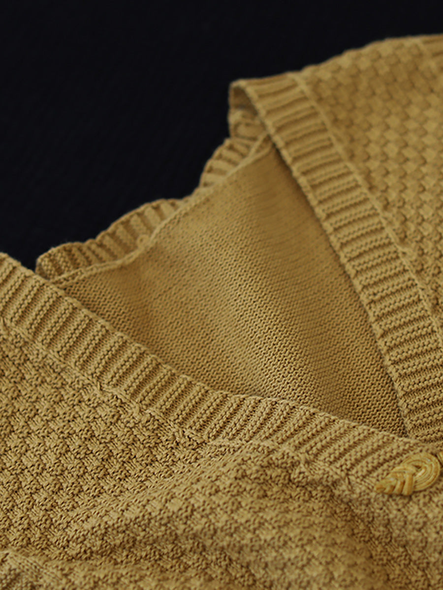 Lilwen | Damen Knopfleiste Strickweste Weste Pullover