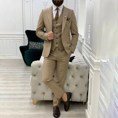 3 Teiliger Hochzeitsgastanzug Für Herren | Slim Fit