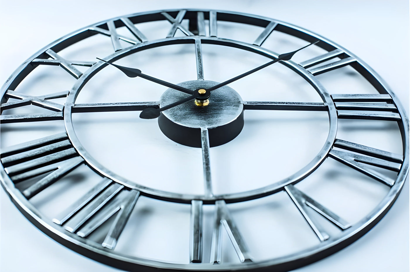 MetalFrame Clock – Moderne 3D Große Wanduhr