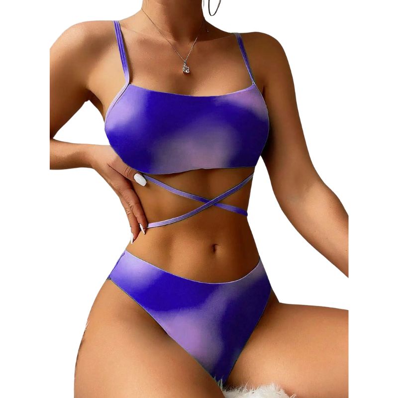 Luciana® | 3-teiliger Bikini-Badeanzug mit Schnürung und Strandrock