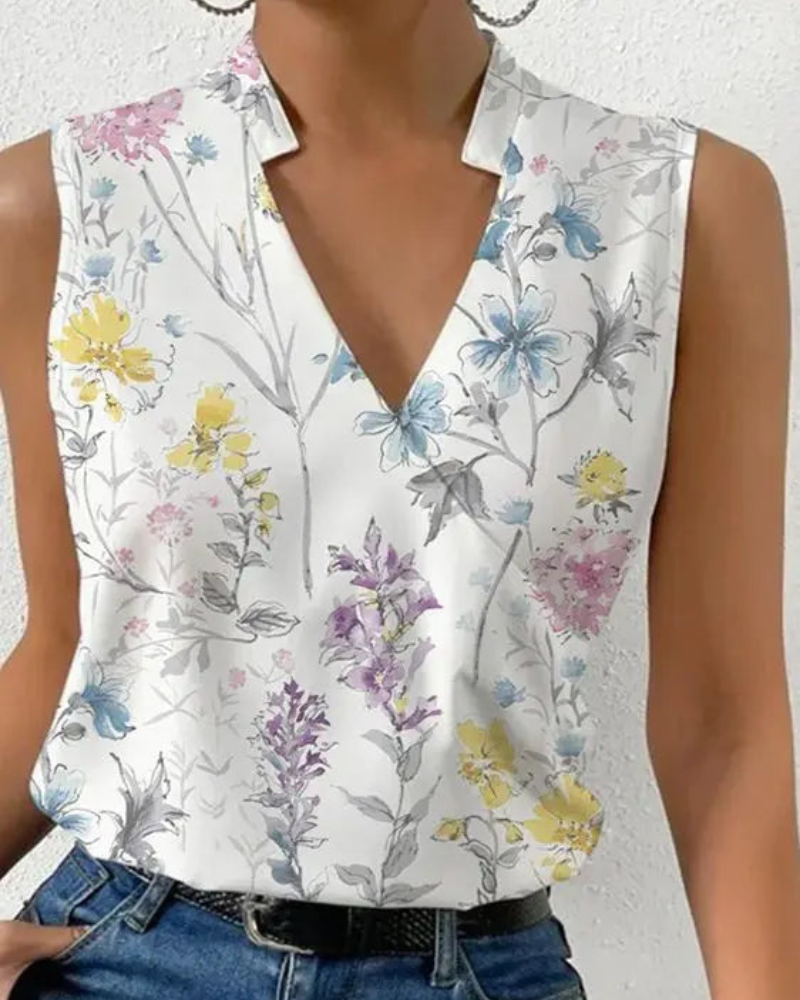 Damen Lässiges V-Ausschnitt Top | Sommer Tops Damen