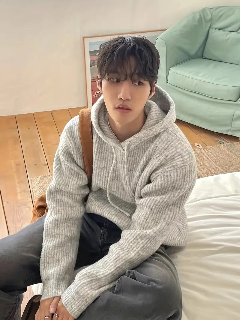 Gestrickter Kapuzenpullover für Männer