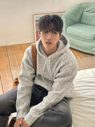 Gestrickter Kapuzenpullover für Männer