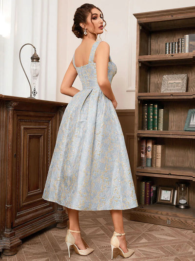 Hilary - Frauen Kleid Blume ärmellos