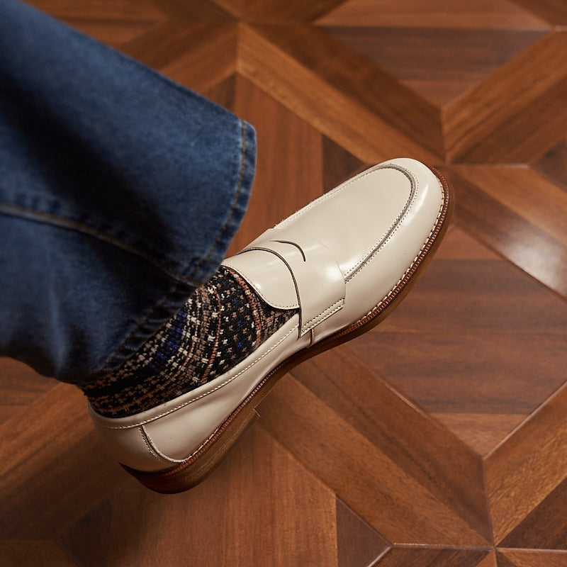 Klassische braune Herren-Slipper aus echtem Leder - Whitmore