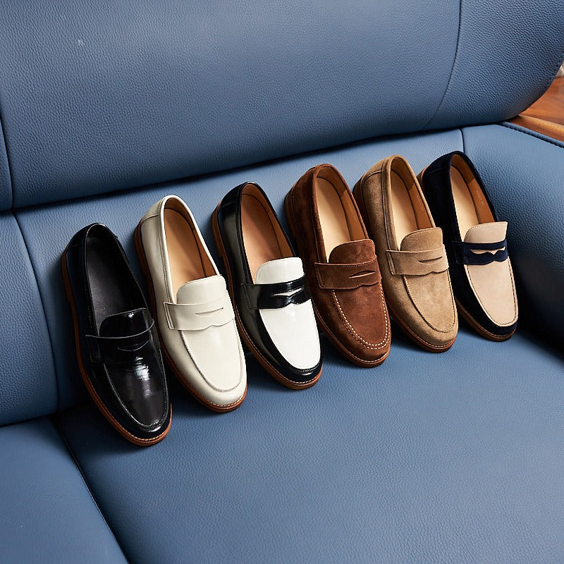 Klassische braune Herren-Slipper aus echtem Leder - Whitmore
