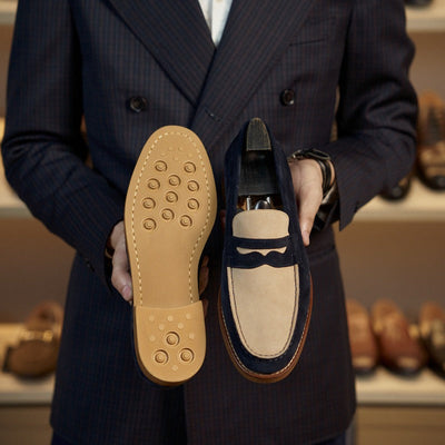 Klassische braune Herren-Slipper aus echtem Leder - Whitmore