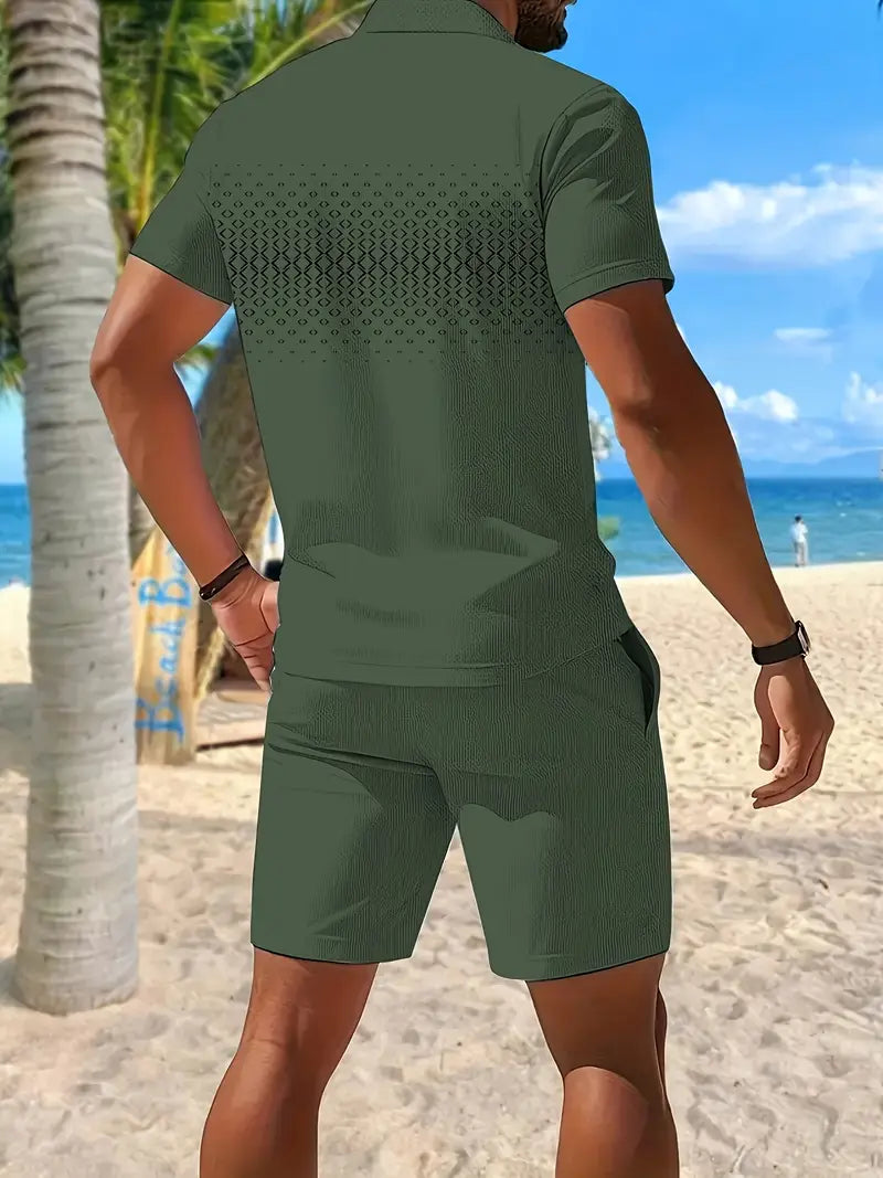 Zackary – Sommer Liches kurzärmliges Zweiteiler Set