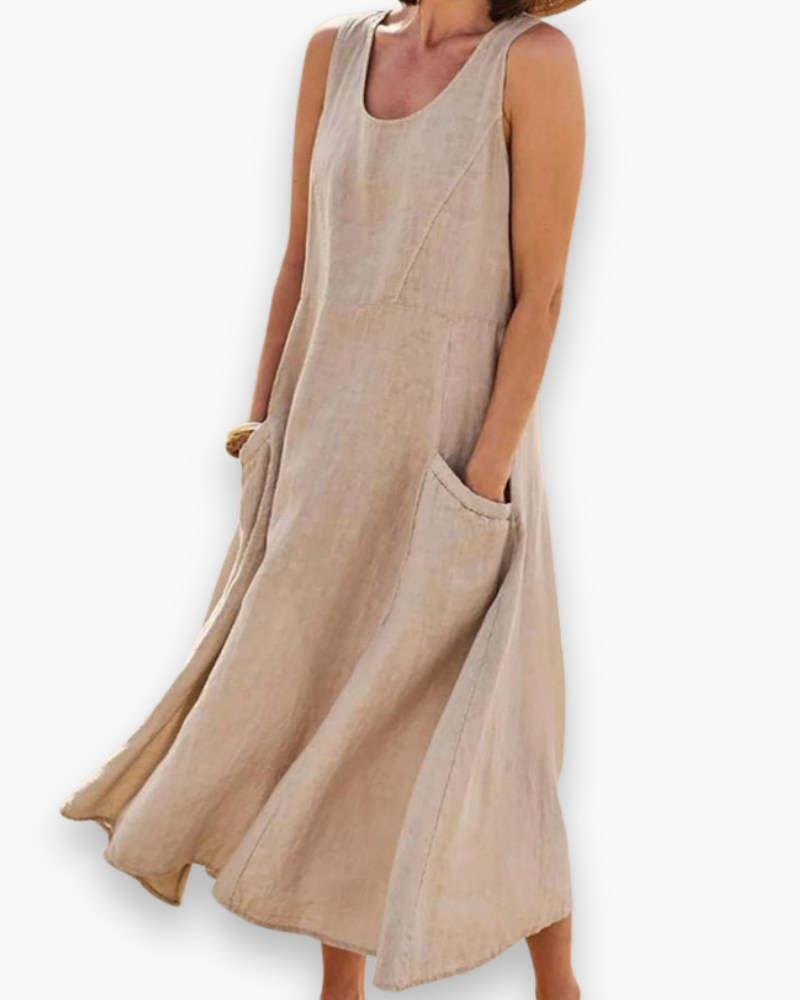 Damen Luftiges Sommerkleid | Bequem Midi Kleid