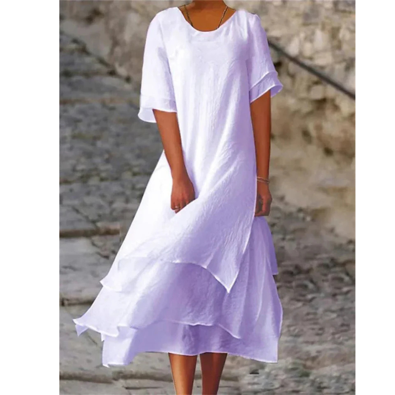 Bequemes Elegantes Frauenkleid | Midi