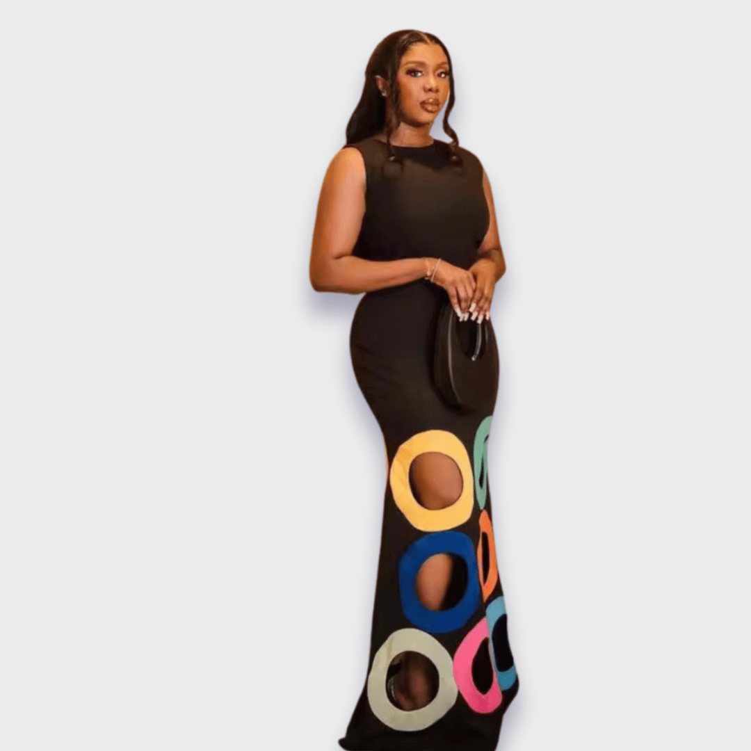 Marlene®️ | Künstlerisches Kleid aus hochwertigem, handgefertigtem Stoff