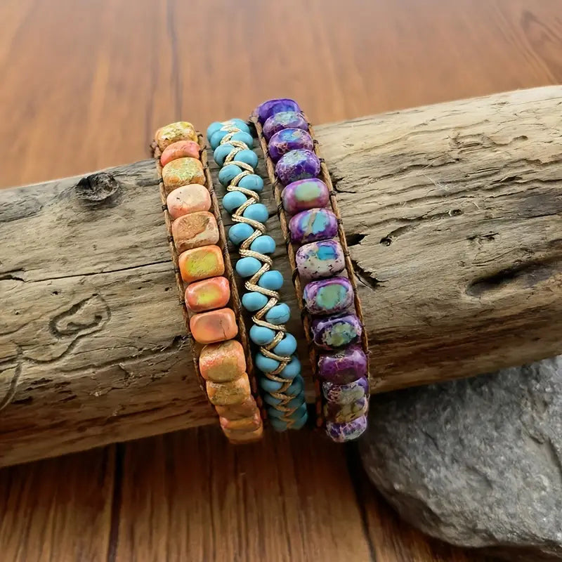 Boho Perlenarmband mit Mehrfarbigen Akzenten Für Frauen